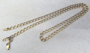 9ct gold chain (clasp needs reattaching) length 21" weight 13.