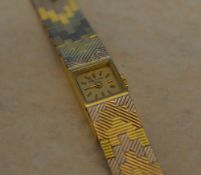18ct tri-tone gold ladies Bueche-Girod wristwatch, total approx weight 38.