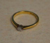 22ct gold solitaire diamond ring