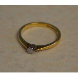 22ct gold solitaire diamond ring