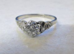 Platinum diamond solitaire ring 0.