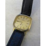 Ladies Omega de Ville quartz watch with leather strap