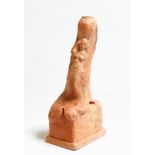 David Arnatt: a terracotta lamp base, "Whirlwind", monogrammed, 11 3/4" high