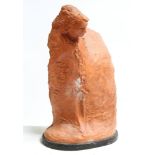 David Arnatt: a terracotta figure group, "Man and Woman? Same Space?", monogrammed, 14" high
