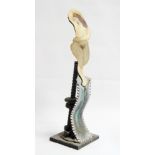 David Arnatt: a bronze and painted metal figure, "Airmail Letter Dream", 25" high