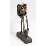 David Arnatt: a bronze, papier-mache and wire sculpture, "Stone Dream II", 12 3/4" high