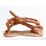 David Arnatt: a terracotta figure, "Twisted Old Tree", monogrammed and dated 1981, 9" high