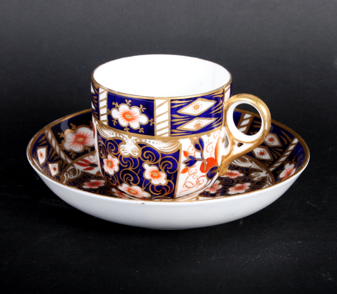 Seven Royal Crown Derby pattern 2451 tea and coffee cups, six saucers and three side plates (two