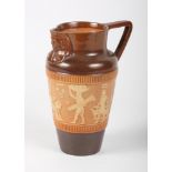 A Doulton Lambeth Egyptian jug, 5 1/2" high