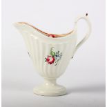 A New Hall fluted cream jug, pattern 149