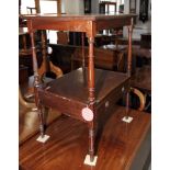 A 19th Century polished as mahogany rectangular two-tier occasional table, fitted shallow drawer