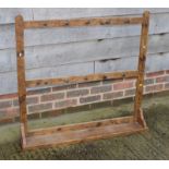 A waxed pine game rack, 39" wide