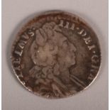 A William III silver sixpence dated 1697