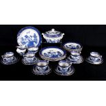 A Booths Real Old Willow pattern part combination service, fifty pieces approx