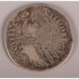 A William III silver sixpence dated 1696