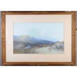 Frederick John Widgery (1861-1942): a pair of gouaches, landscapes with mountains, 11" x 18", in