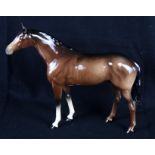 A Beswick model of a brown hunter, 11" high