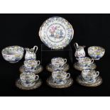 A Minton's tea service for six decorated oriental flowers, twenty-three pieces approx, and a boxed