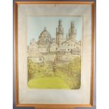 Richard Beer: a pencil signed artist's proof print, view of Magdalen Bridge, 24" x 19", in