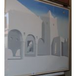 A pair of artist's proof prints, views of Middle Eastern courtyards, "Ben Ispanem II & III", limited