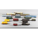 A collection of Tri-ang and G&R Wrenn toy trains and others