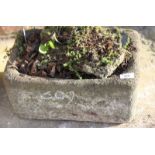 A granite stone trough, 13" wide