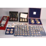 A large collection of Royal Mint commemorative coin covers, various, in a collector's lockable