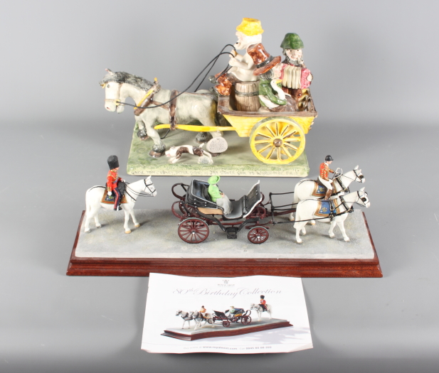 An Alan Young Widecombe Pottery figure group and a Royal Mint 80th Birthday collection limited - Image 4 of 4