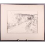 F G Lodge circa 1943: six pencil studies, Henley and Marlow, and a number of other local views,