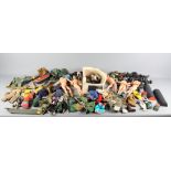 An assortment of Action Man figures and Action Man clothes, together with Dinky Toys cars, truck and