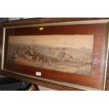 Cecil Aldin: a framed coloured print of the Eton Coach, 11" x 28" (surface damaged) and a framed