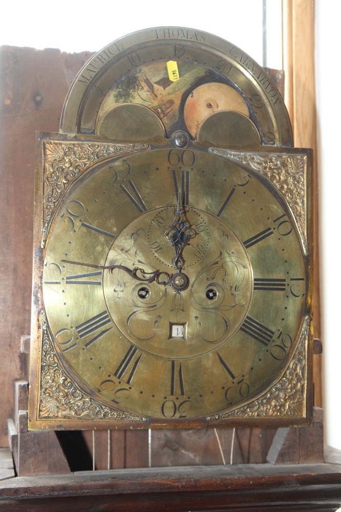 An early 19th Century oak long case clock with eight-day striking movement by Maurice Thomas - Image 3 of 15