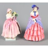 A Royal Doulton bone china figure "New Bonnet", HN1728, and a companion figure, "A Victorian