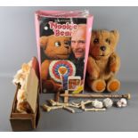 A Pelham skeleton puppet, in original box with instructions, and a Denys Fisher "Nookie Bear" toy,