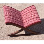 A 19th Century mahogany framed gout stool