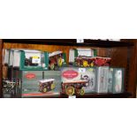 A collection of die-cast showmen's traction engines and other traction engines, various, mostly