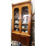 A late 19th Century maple Aesthetic movement bookcase, in the manner of Eastlake, the upper