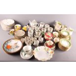 A Coalport porcelain Indian tree tea and coffee service, Japanese porcelain plates and other