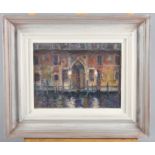 David Lloyd Smith: oil on board, Venetian scene, 9.5" x 7", in decorated frame