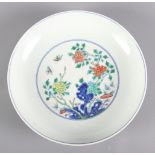 A 19th Century Chinese Duci porcelain dish decorated with