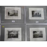 After Tombleson, a set of six coloured engravings, views of the Thames