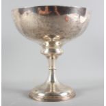 A hallmarked silver trophy cup, 14oz troy approx