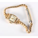 A ladies 9ct gold cased Marvin wristwatch