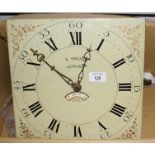 A thirty-hour long case clock movement with 12" painted dial inscribed "E Smith Newark" and
