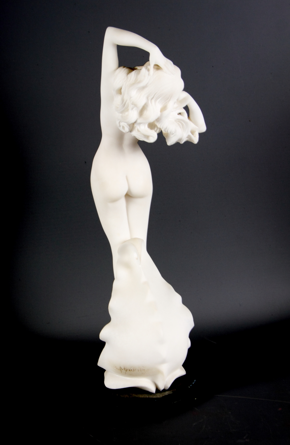 A modern white "marble" figure of Venus after Botticelli, 13" high - Image 3 of 3