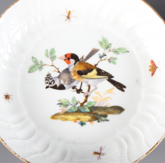 Two 19th Century Meissen porcelain cups and saucers - Image 4 of 4