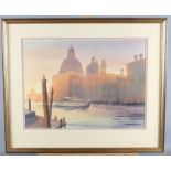John Heath: watercolours, Venetian scene, 14 1/2" x 10 1/2", in gilt frame