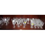 A cut glass part table service