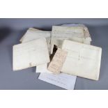 A collection of 18th Century and later vellum deeds, indentures, etc