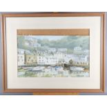 John Stanton: watercolours, Polperro, 18 1/2" x 12", in gilt frame, and Arch: a set of three 19th